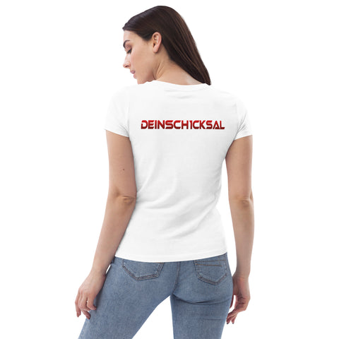 DeinSch1cksal - Damen-T-Shirt aus Bio-Baumwolle mit Stick und Druck