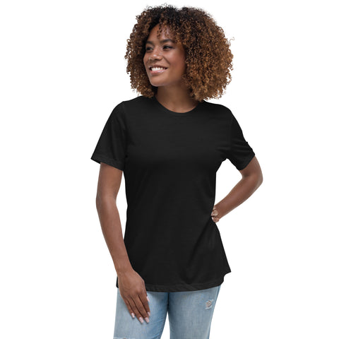 LuiTheDinosaur - Lockeres-Damen-T-Shirt mit Stick und Druck