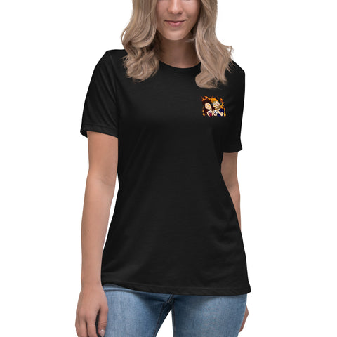 mrandmrslvlup - Lockeres Damen-T-Shirt mit Druck