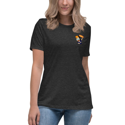 mrandmrslvlup - Lockeres Damen-T-Shirt mit Druck