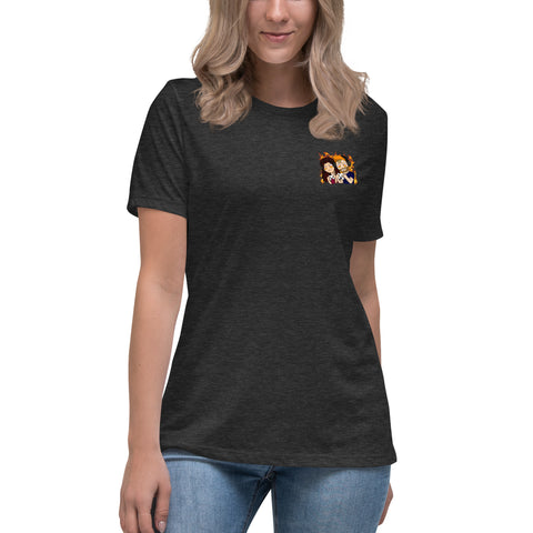 mrandmrslvlup - Lockeres Damen-T-Shirt mit Druck
