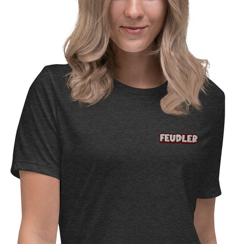 Feudler - Lockeres-Damen-T-Shirt mit Stick