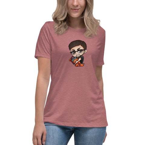 Larryfromspain - Lockeres-Damen-T-Shirt mit Druck