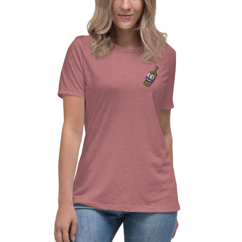 Pullle - Lockeres-T-Shirt für Damen mit Stick