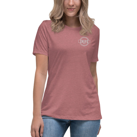 SNIPS1912 - Lockeres Damen-T-Shirt mit Stick