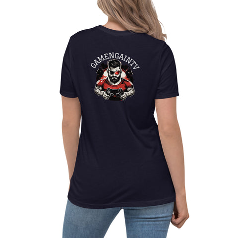 GameNGainTV - Damen-T-Shirt mit Stick und Druck