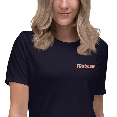 Feudler - Lockeres-Damen-T-Shirt mit Stick