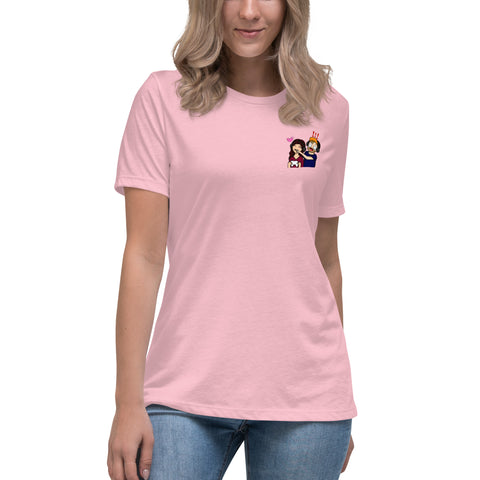mrandmrslvlup - Lockeres Damen-T-Shirt mit Druck