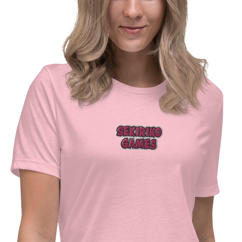 Sekiriko - Lockeres-Damen-T-Shirt mit Stick