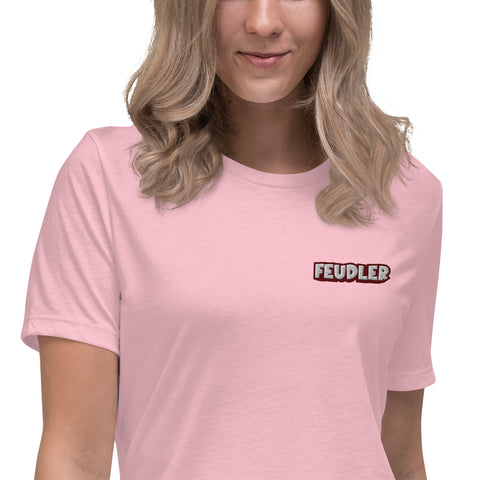 Feudler - Lockeres-Damen-T-Shirt mit Stick