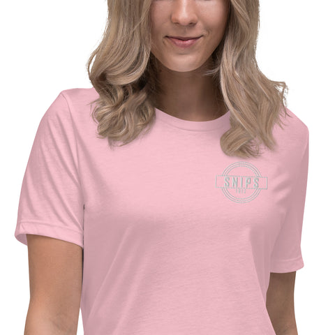 SNIPS1912 - Lockeres Damen-T-Shirt mit Stick