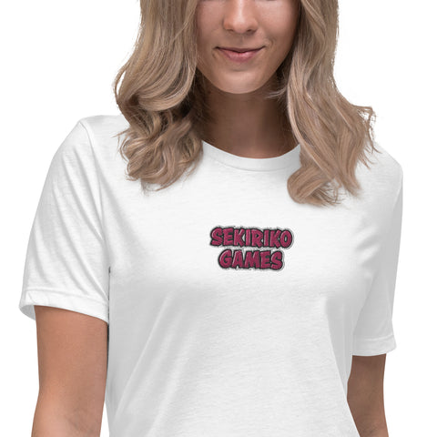 Sekiriko - Lockeres-Damen-T-Shirt mit Stick