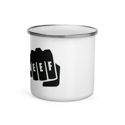 AndyWu - Emailletasse mit Druck