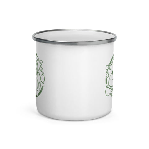 Chrizzila - Emailletasse mit Druck