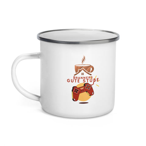BrannersGuteStube - Emailletasse mit Druck