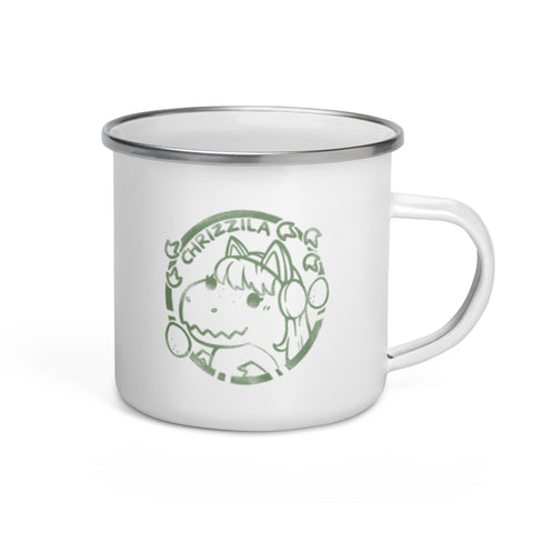 Chrizzila - Emailletasse mit Druck