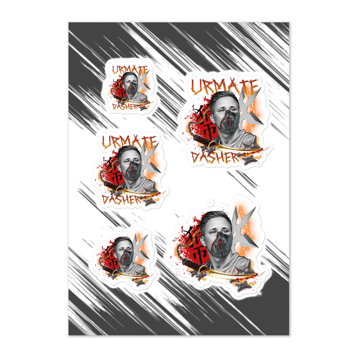 urmatedasher - Sticker-Blatt