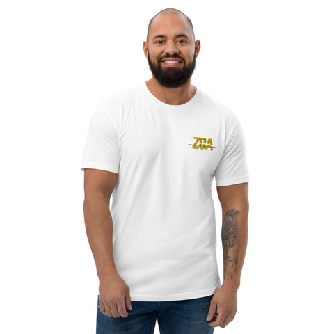 ZOA__ - Enganliegendes Herren-T-Shirt mit Stick