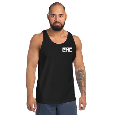 Twitcherlab/DJ-EMC - Herren-Tank-Top mit weißem Druck