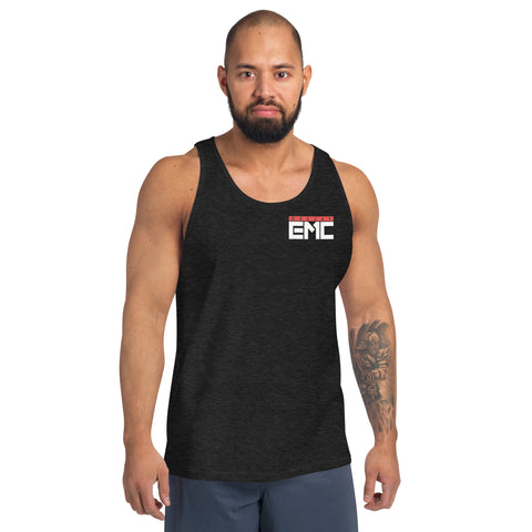 Twitcherlab/DJ-EMC - Herren-Tank-Top mit weißem Druck