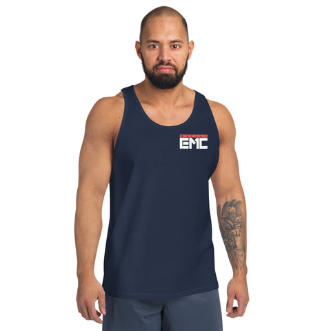 Twitcherlab/DJ-EMC - Herren-Tank-Top mit weißem Druck