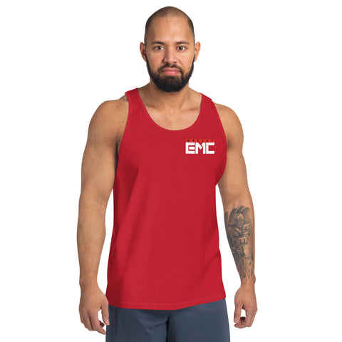 Twitcherlab/DJ-EMC - Herren-Tank-Top mit weißem Druck