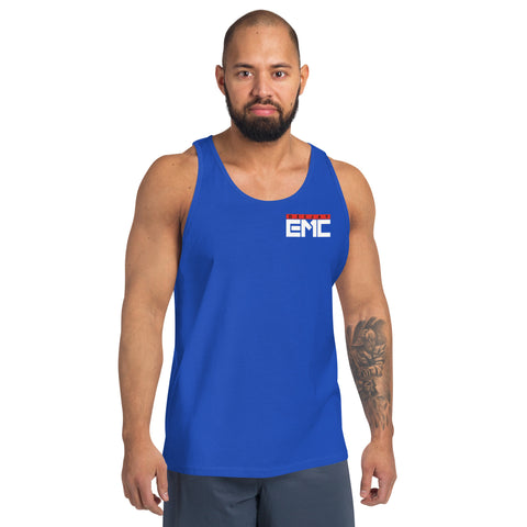 Twitcherlab/DJ-EMC - Herren-Tank-Top mit weißem Druck