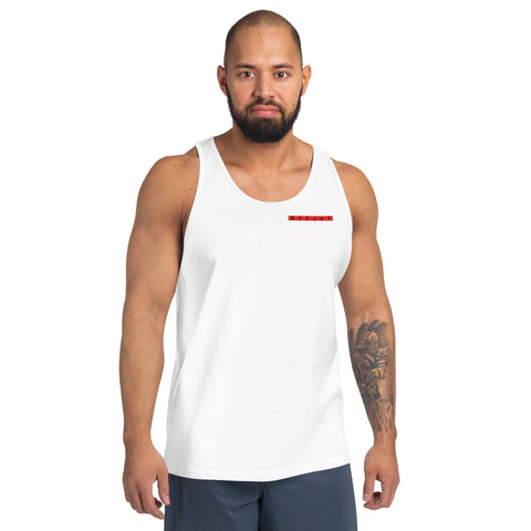 Twitcherlab/DJ-EMC - Herren-Tank-Top mit weißem Druck
