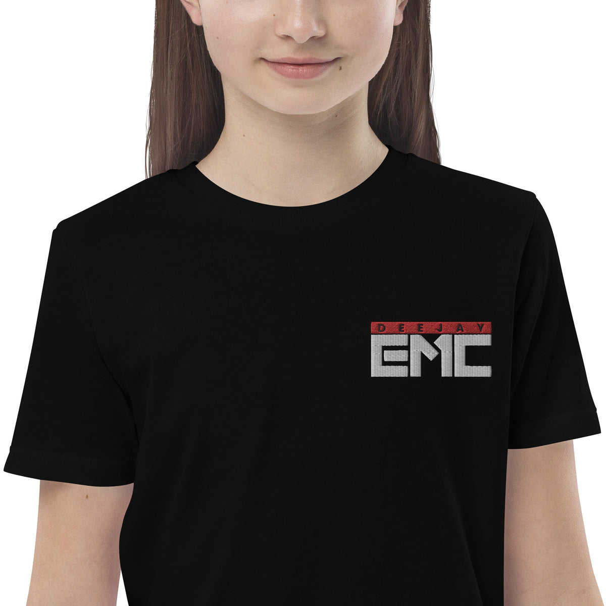 Twitcherlab/DJ-EMC - Kinder-T-Shirt aus Bio-Baumwolle mit Stick