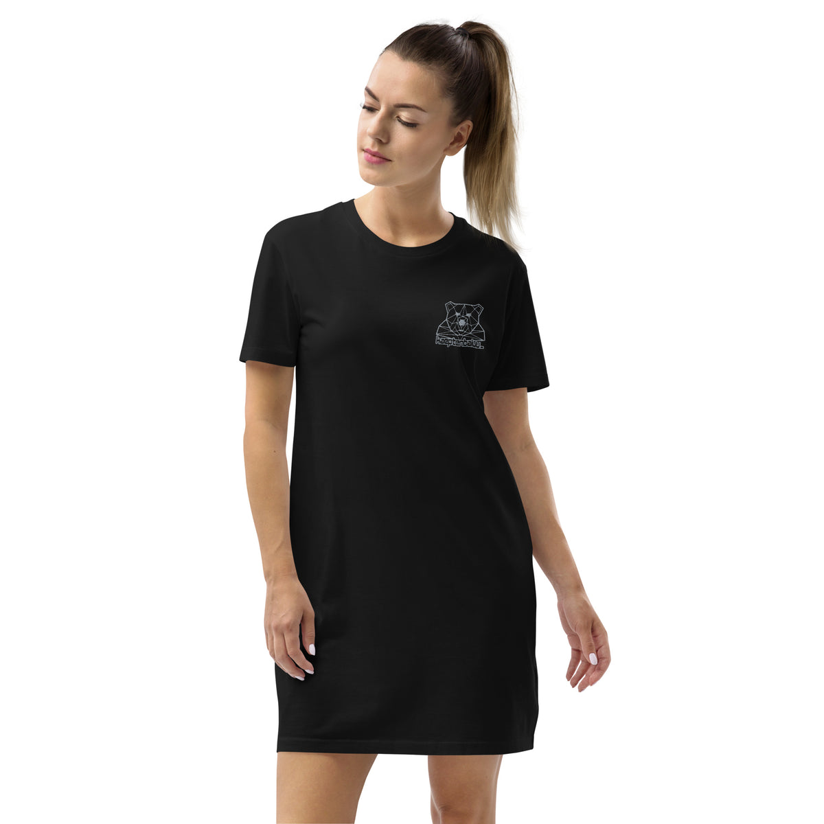 kaeptenbaluu_ - T-Shirt-Kleid Aus Bio-Baumwolle mit Stick