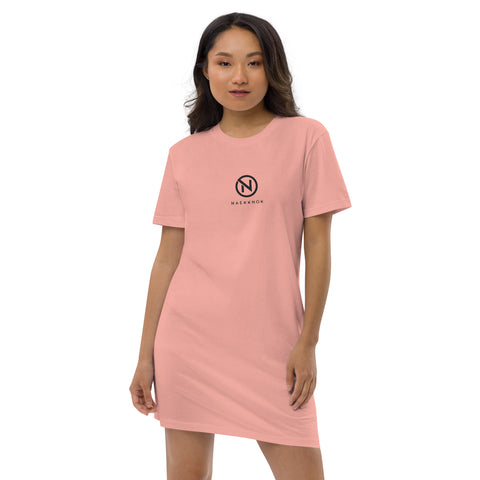 naekknok - T-Shirt-Kleid aus Bio-Baumwolle mit Stick