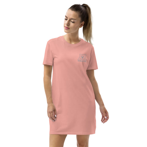 kaeptenbaluu_ - T-Shirt-Kleid Aus Bio-Baumwolle mit Stick