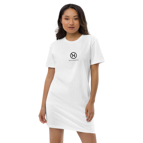 naekknok - T-Shirt-Kleid aus Bio-Baumwolle mit Stick