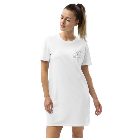 kaeptenbaluu_ - T-Shirt-Kleid Aus Bio-Baumwolle mit Stick