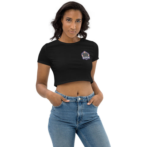 Scorchlabert - Damen-Crop-Top aus Biobaumwolle mit Druck