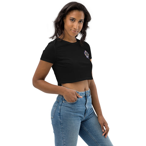 Scorchlabert - Damen-Crop-Top aus Biobaumwolle mit Druck