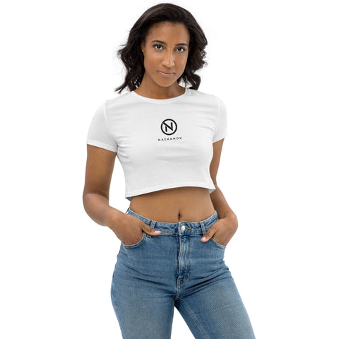 naekknok - Crop Top mit Stick und Druck