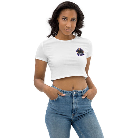 Scorchlabert - Damen-Crop-Top aus Biobaumwolle mit Druck