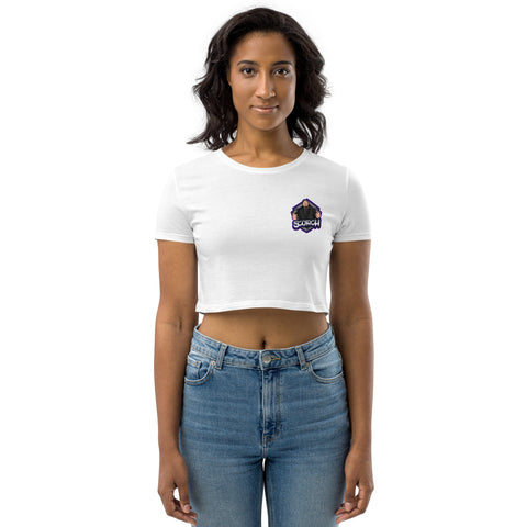 Scorchlabert - Damen-Crop-Top aus Biobaumwolle mit Druck