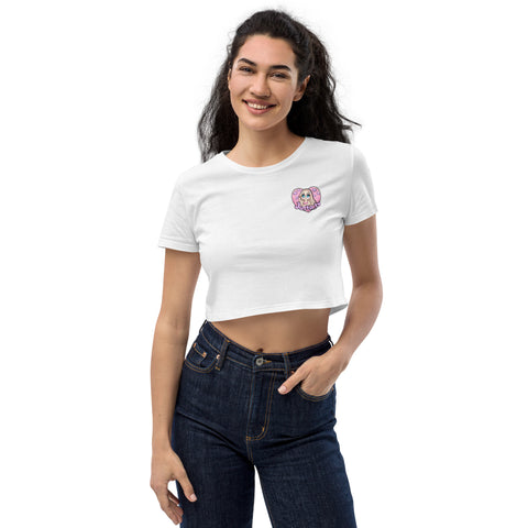 jutta_tv - Crop-Top aus Bio-Baumwolle mit Druck