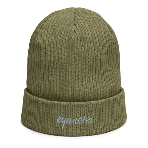 Eymietzi - Gerippte Mütze aus 100% Bio-Baumwolle mit Stick