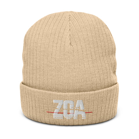 ZOA__ - Gerippte-Beanie mit Stick