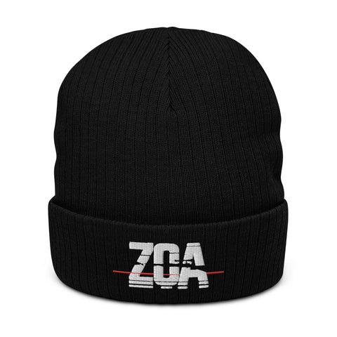 ZOA__ - Gerippte-Beanie mit Stick