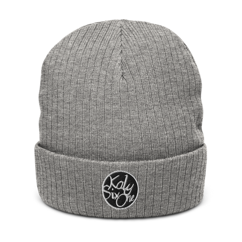 KalySixOne - Gerippte-Beanie mit Stick