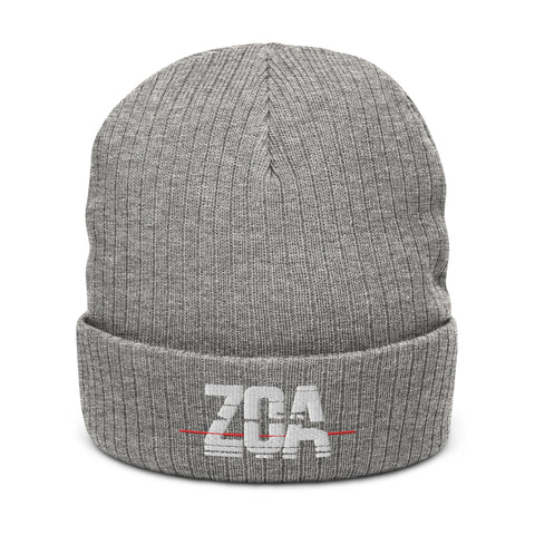 ZOA__ - Gerippte-Beanie mit Stick