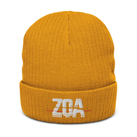 ZOA__ - Gerippte-Beanie mit Stick