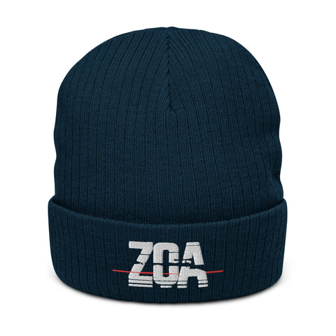 ZOA__ - Gerippte-Beanie mit Stick