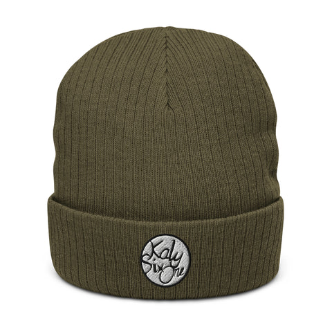 KalySixOne - Gerippte-Beanie mit Stick