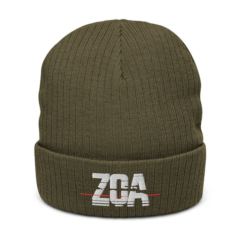 ZOA__ - Gerippte-Beanie mit Stick