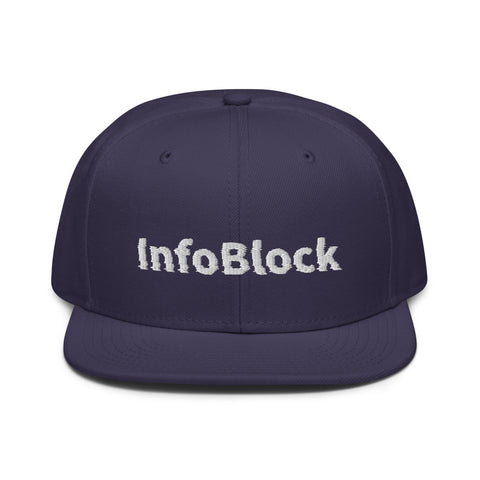 InfoBlock - Snapback-Cap mit Stick